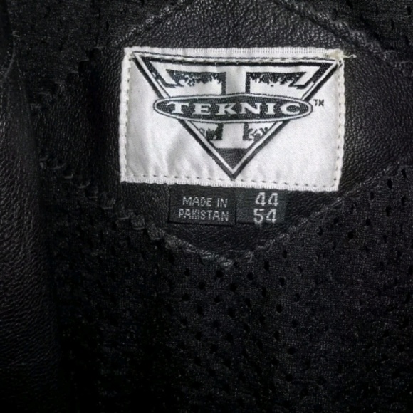 Men'sTeknic Black Gray Moyorcycle Jacket Large - Picture 3 of 8
